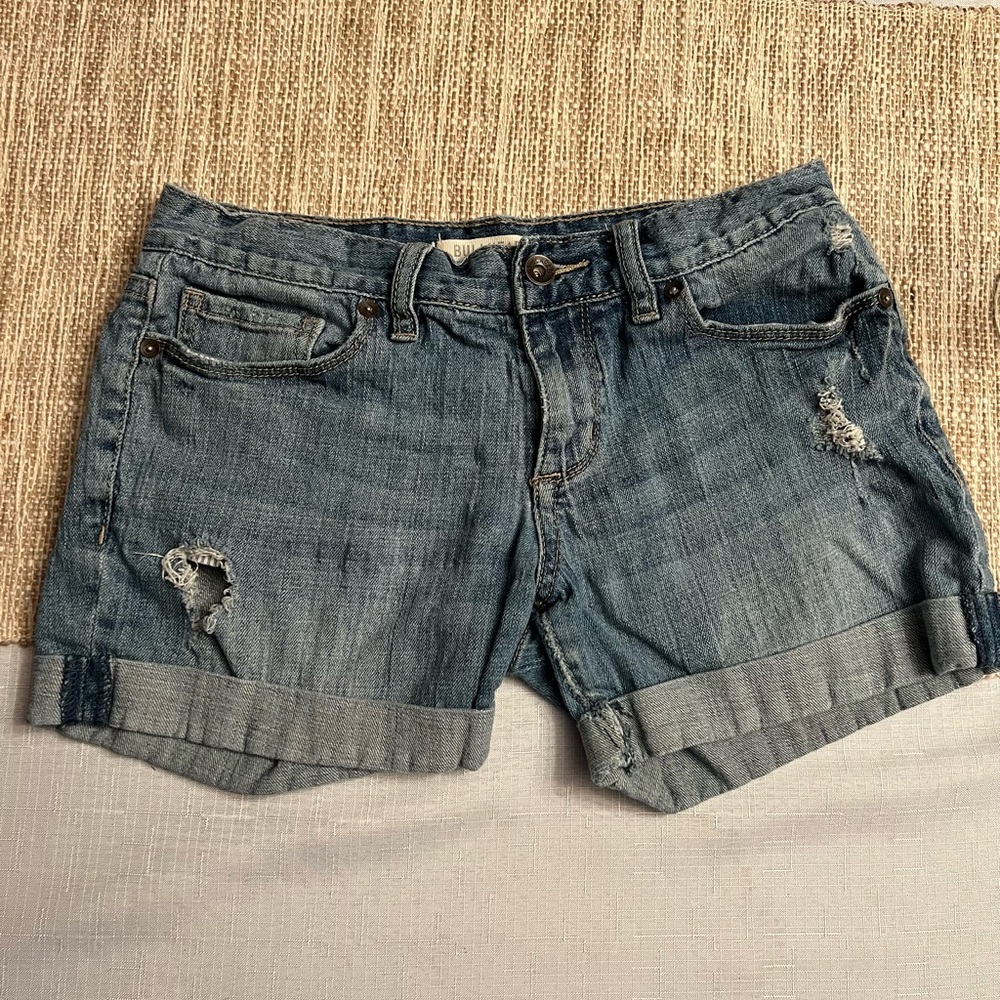 PACSUN Juniors (Youth) Denim Jeans Distressed 5 Pockets Shorts Size 3 Juniors.